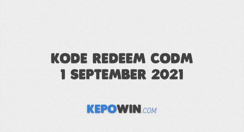 Kode Redeem Codm 1 September 2021