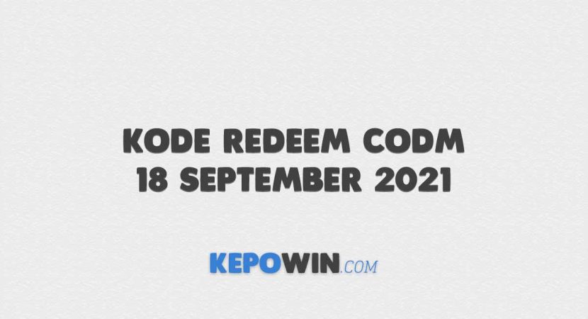 Kode Redeem Codm 18 September 2021