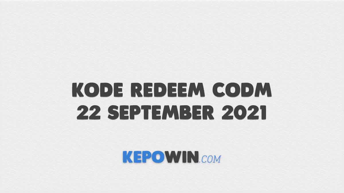 Kode Redeem Codm 22 September 2021