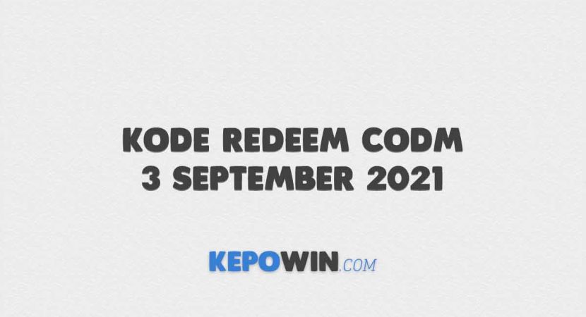 Kode Redeem CODM 3 September 2021