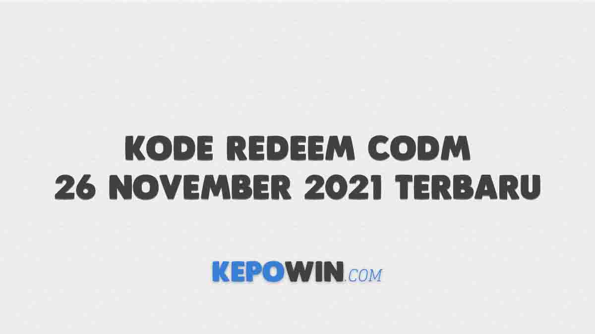 Kode Redeem Codm 26 November 2021 Terbaru