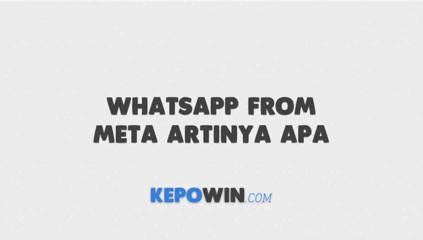 Whatsapp From Meta Artinya Apa