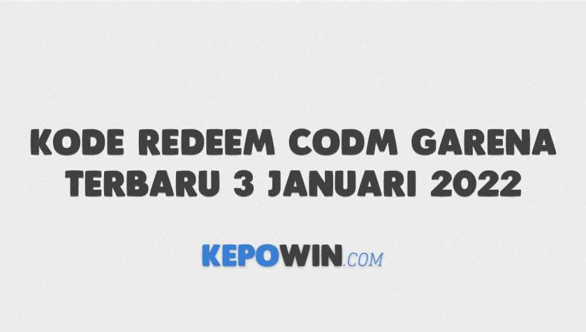 Kode Redeem CODM Garena Terbaru 3 Januari 2022