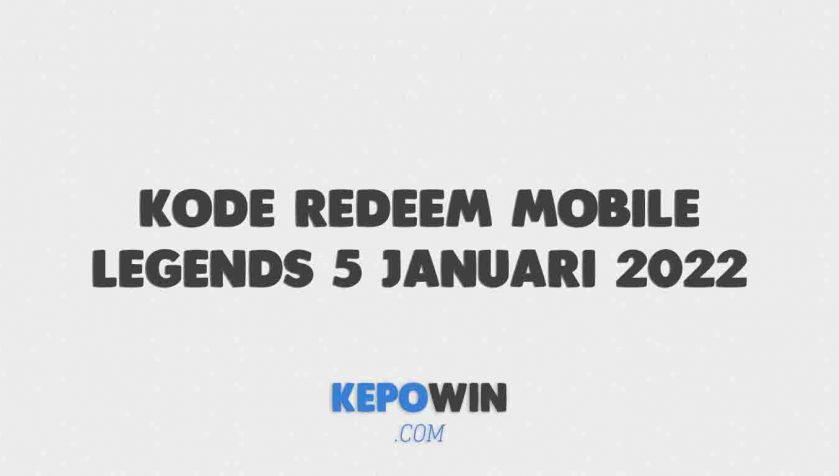 Kode Redeem Mobile Legends 5 Januari 2022