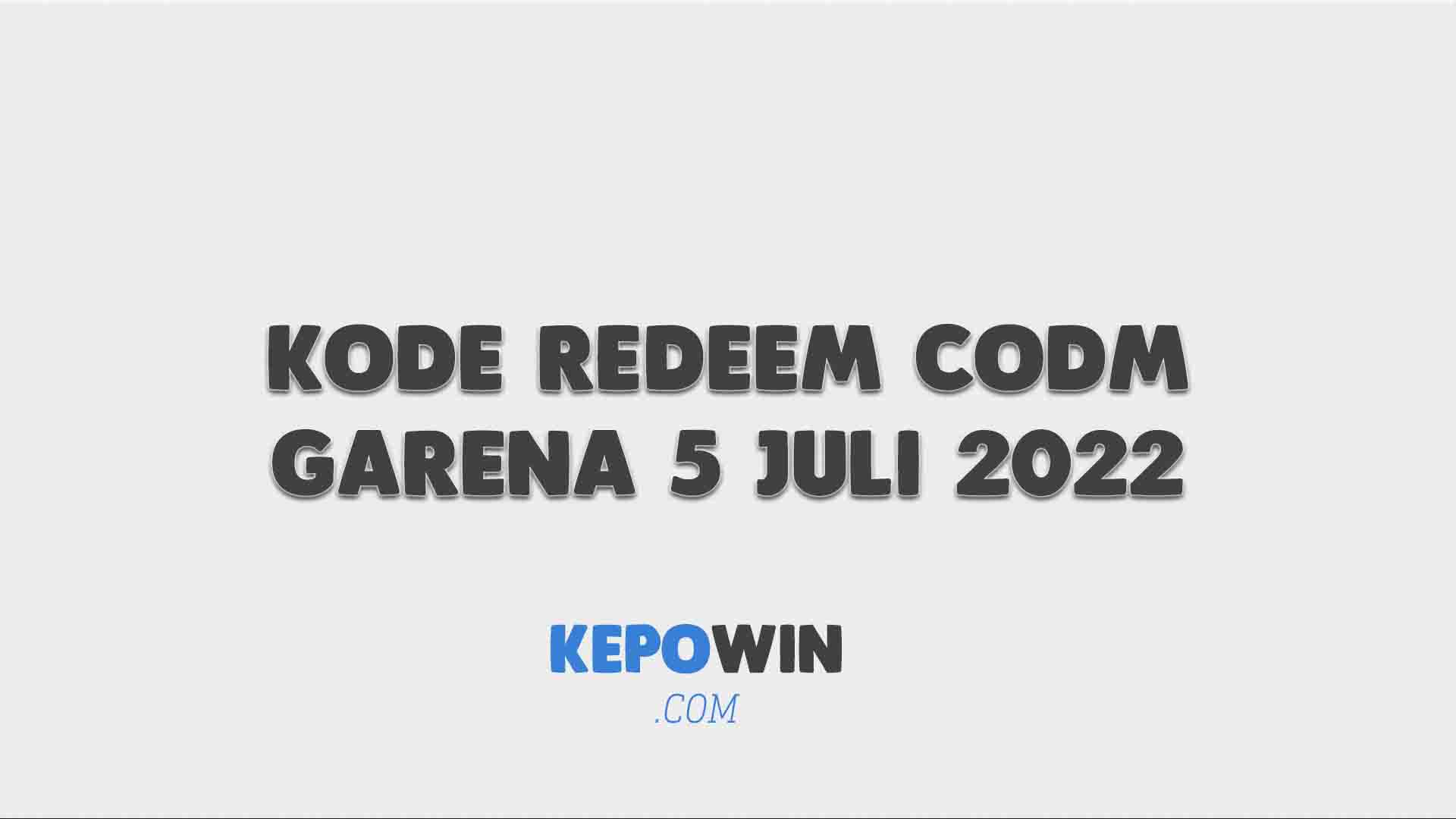 Kode Redeem CODM Garena 5 Juli 2022